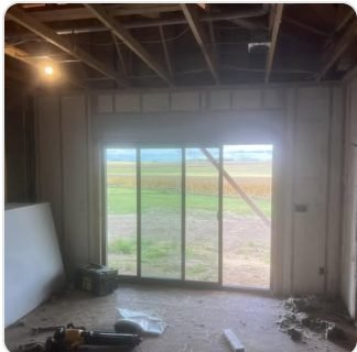 New construction interior before insulation